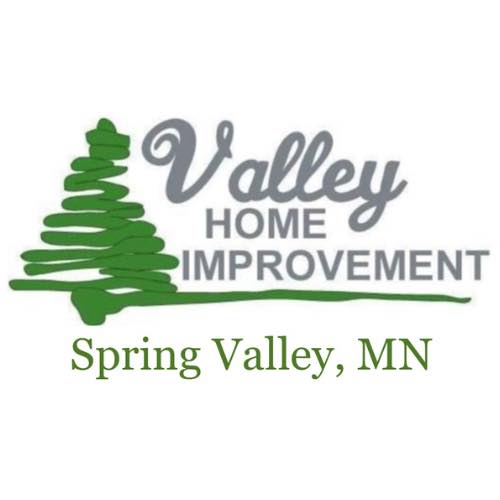 Valley Home Improvement logo with a green stacked-tree graphic and the text 'Valley Home Improvement'; 'Spring Valley, MN' shown below.